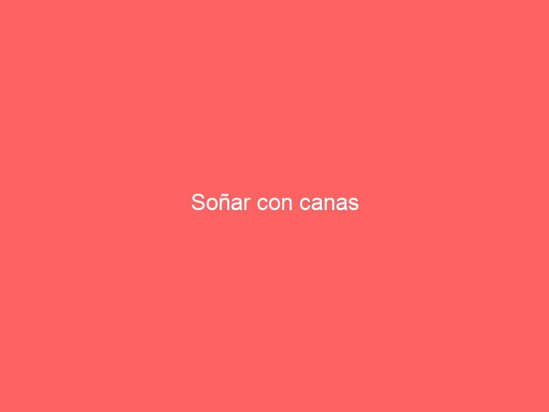 Soñar con canas