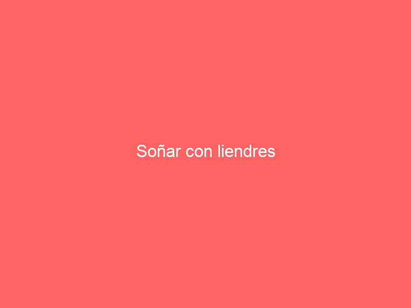 Soñar con liendres