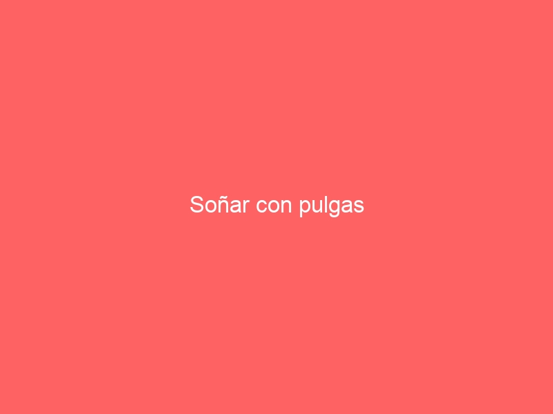 Soñar con pulgas