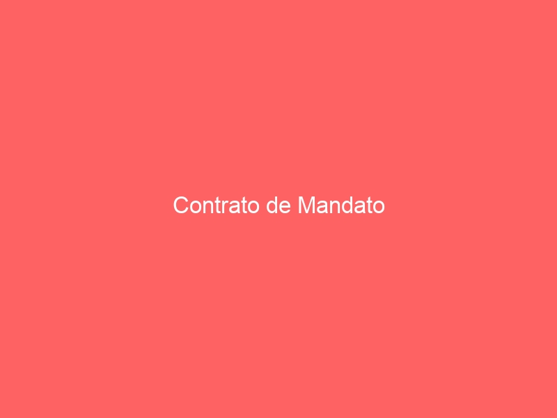 Contrato de Mandato