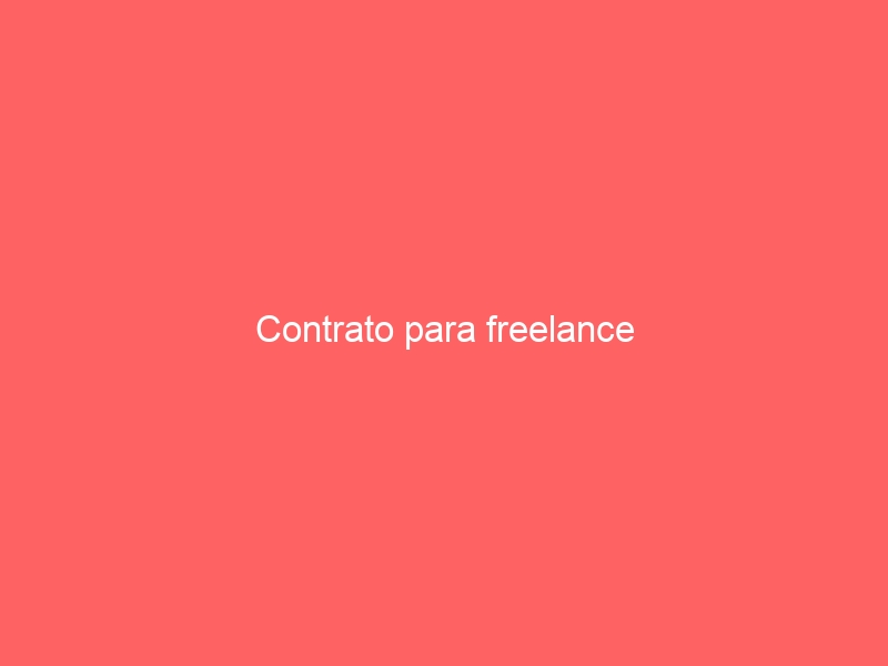 Contrato para freelance