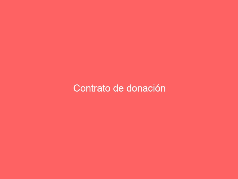 Contrato de donación