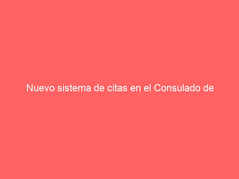 Nuevo sistema de citas en el Consulado de Argentina en Vigo