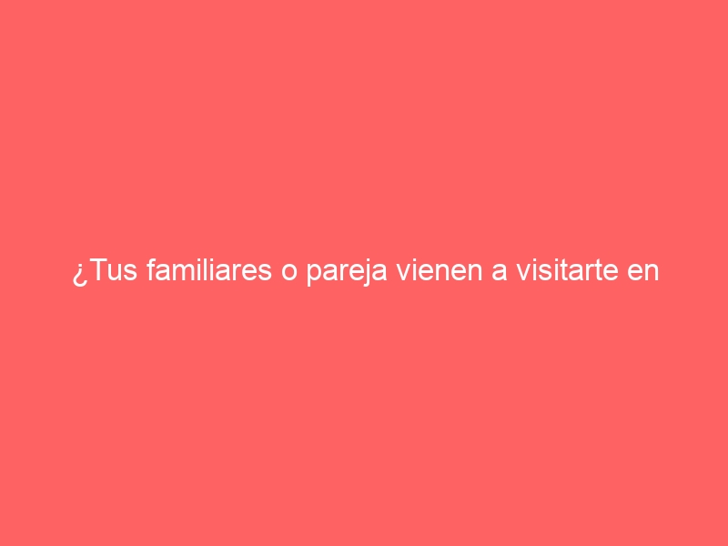 ¿Tus familiares o pareja vienen a visitarte en Navidad? Puedes traerlos mediante carta de invitación