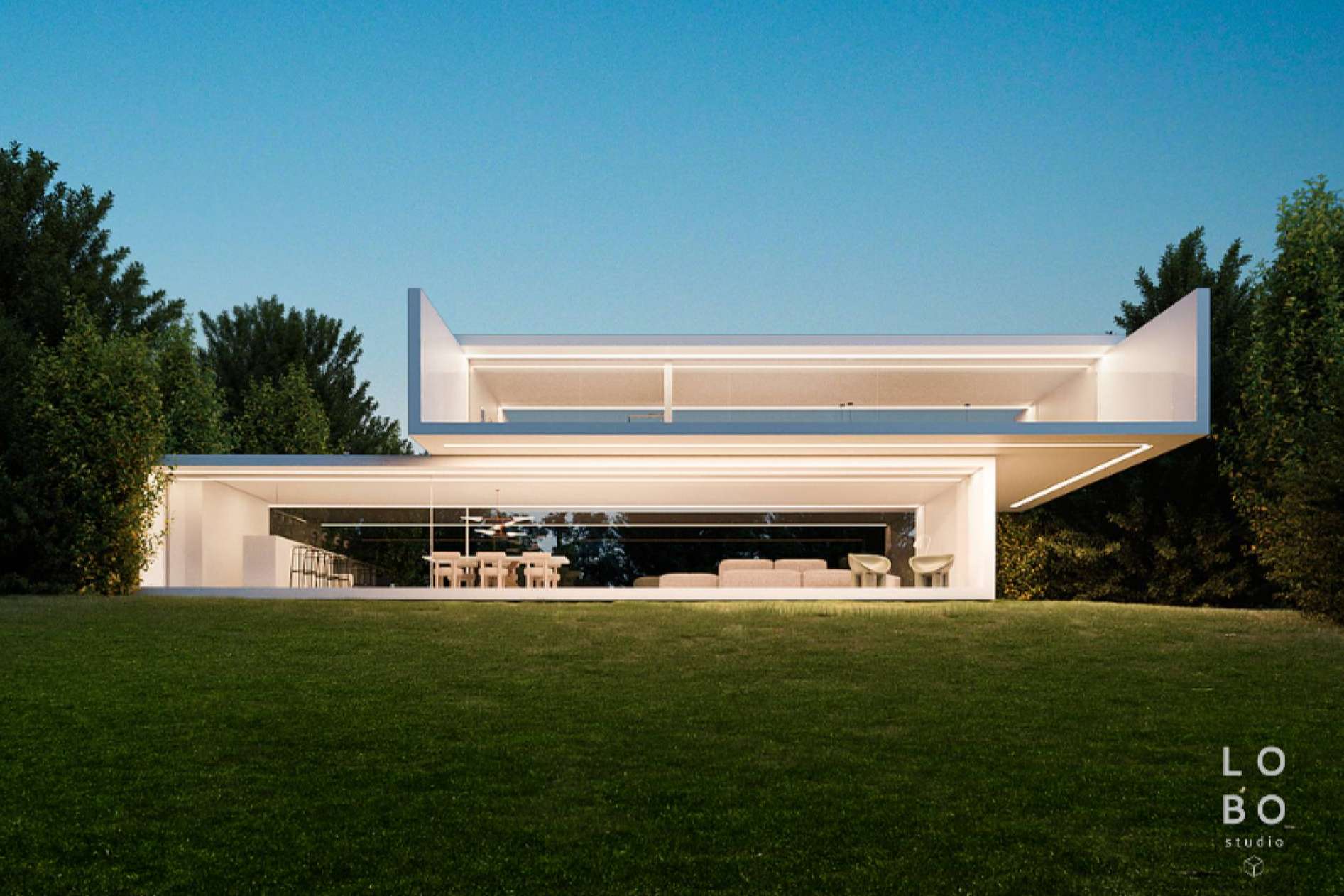 El render de exteriores de Lobo Studio que permite visualizar los proyectos de arquitectura en 3D