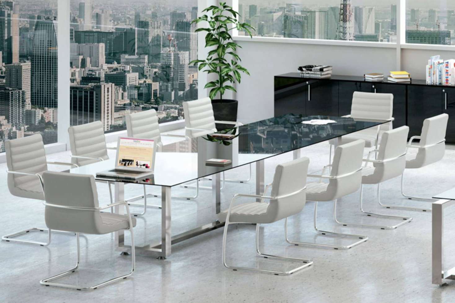Una gran variedad de mesas de juntas y de reuniones está disponible en OfficeDeco
