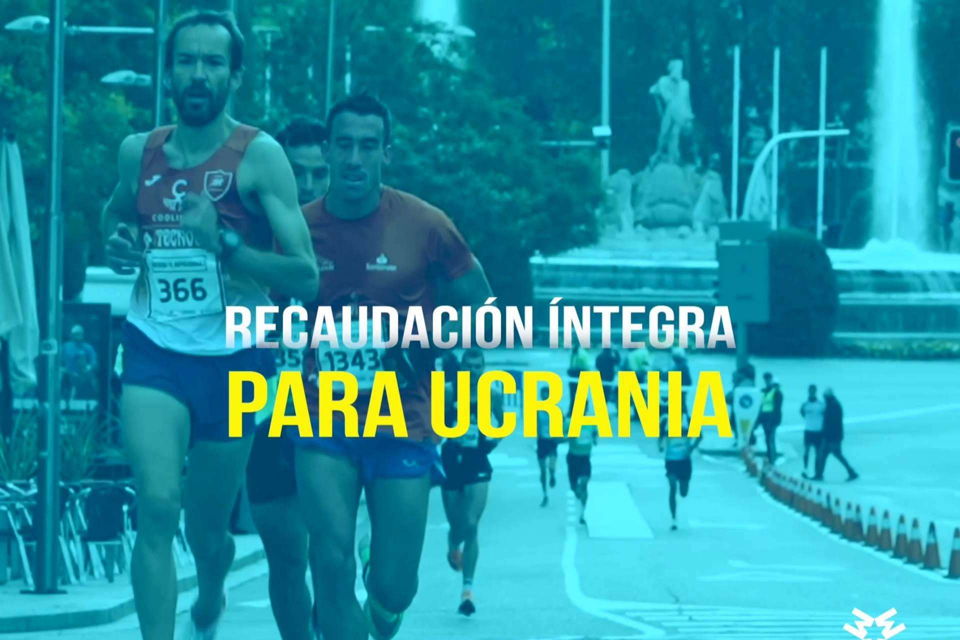 'Madrid Futuro x Ucrania’. La capital española se tiñe con la bandera de Ucrania en 5km de marcha por la paz
