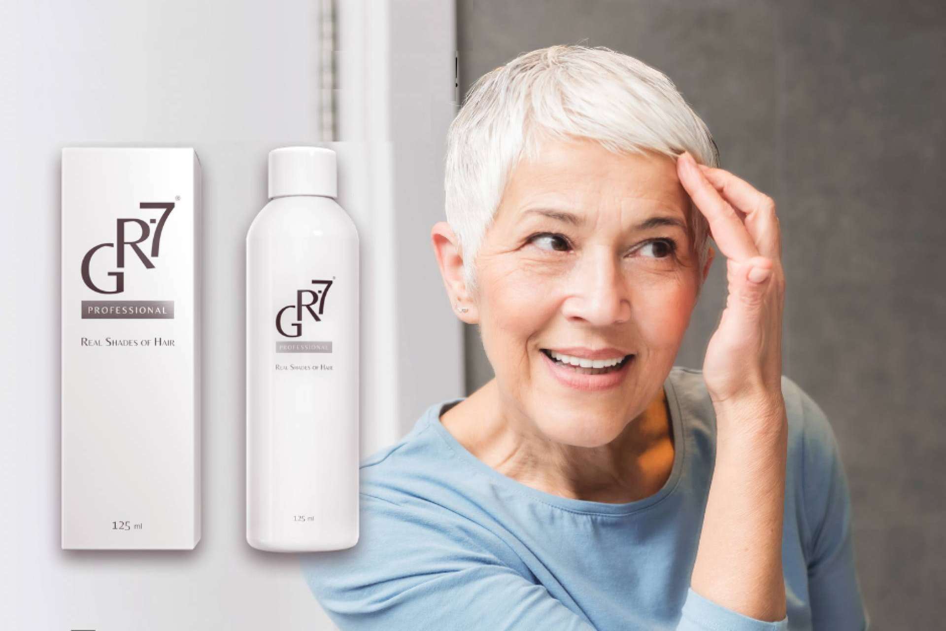 Tapar canas sin tinte es posible con GR-7 Professional, una loción que no sensibiliza y no tiene efectos secundarios