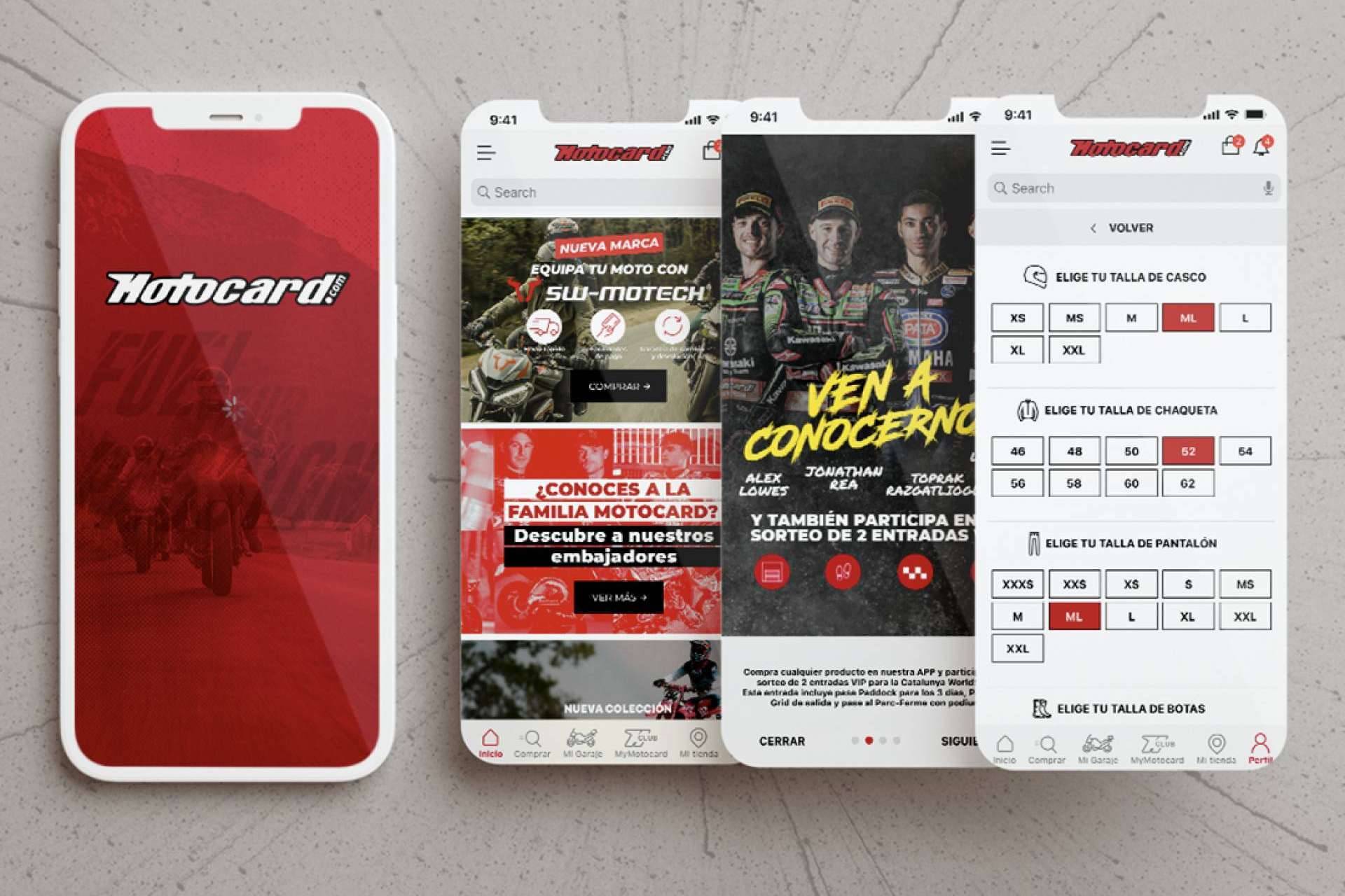 La app disponible para iOS y Android de Motocard