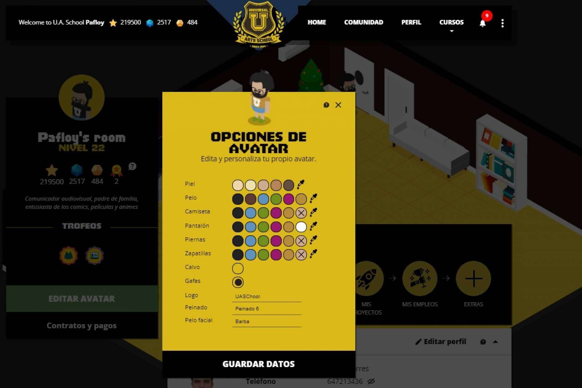 Universal Arts School apuesta por las nuevas tecnologías, un campus virtual gamificado con avatares