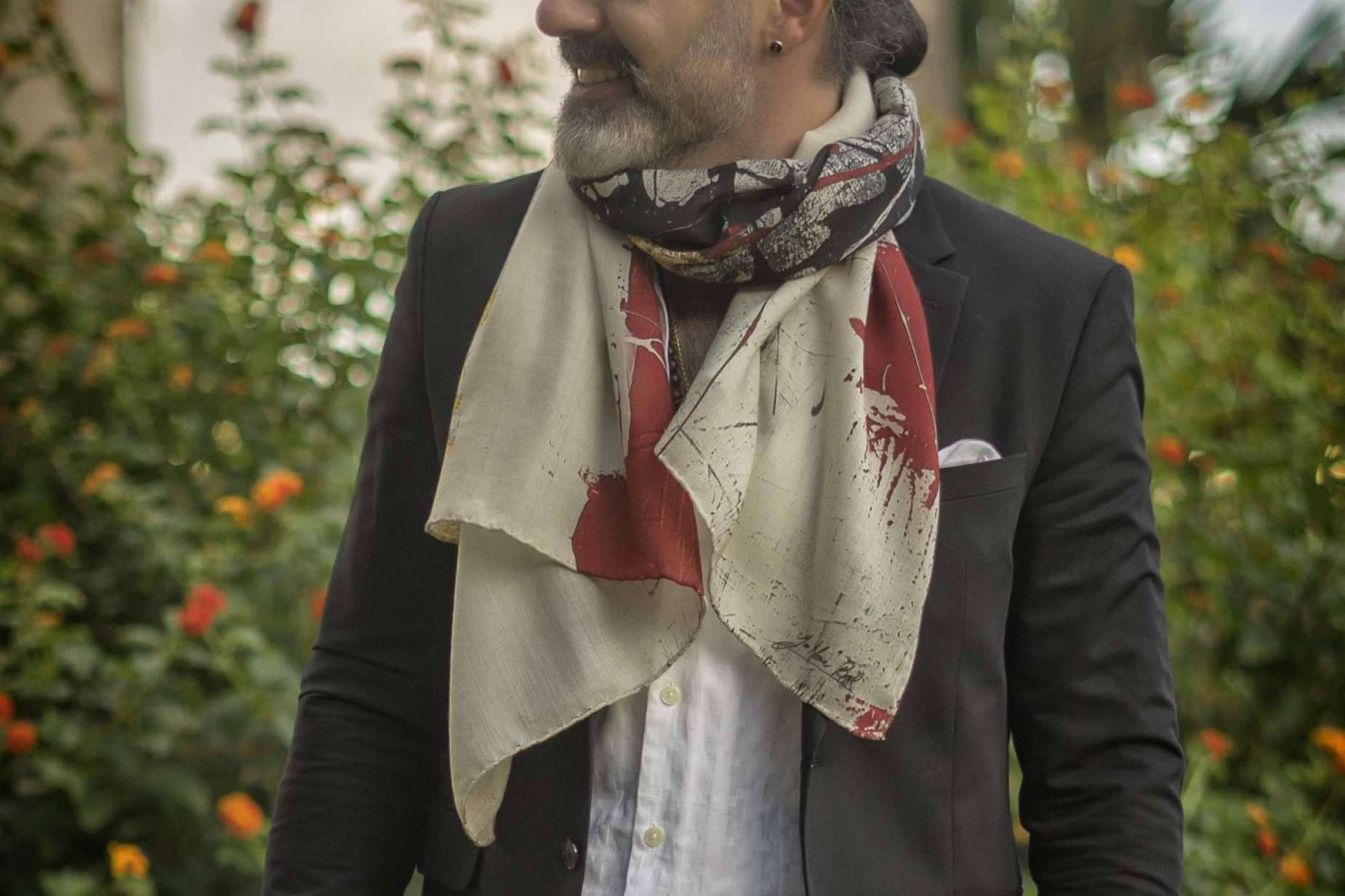 Pañuelos de hombre para el cuello diseñados con obras de arte, en Full & Briss
