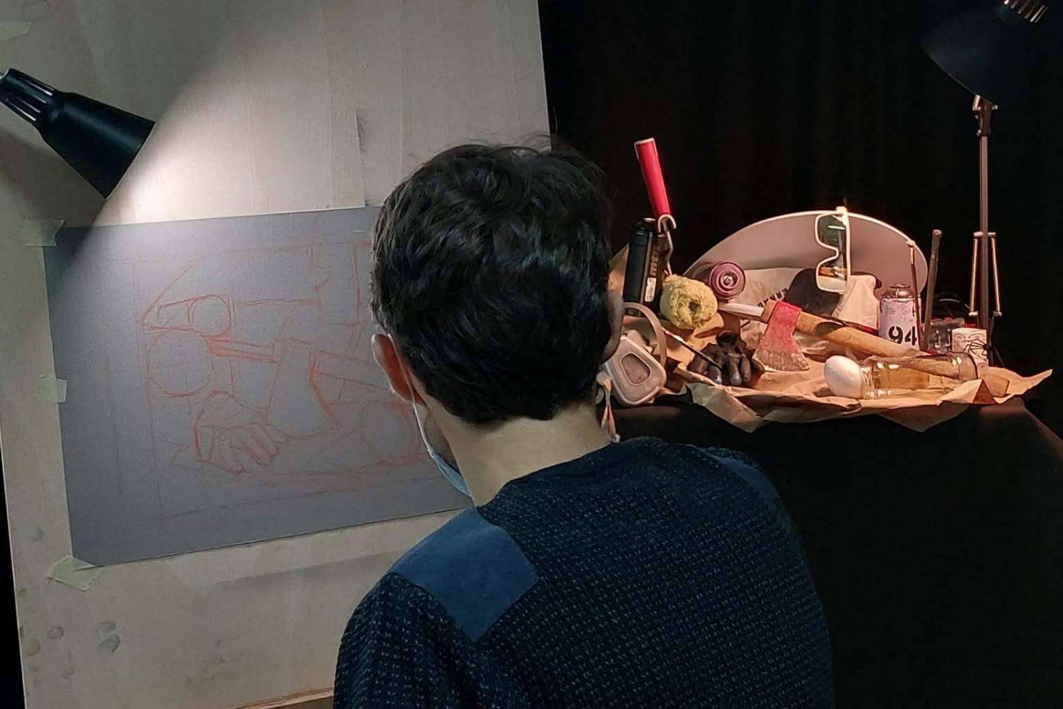 Método del arte académico en el curso de dibujo de Estudio Ilógico