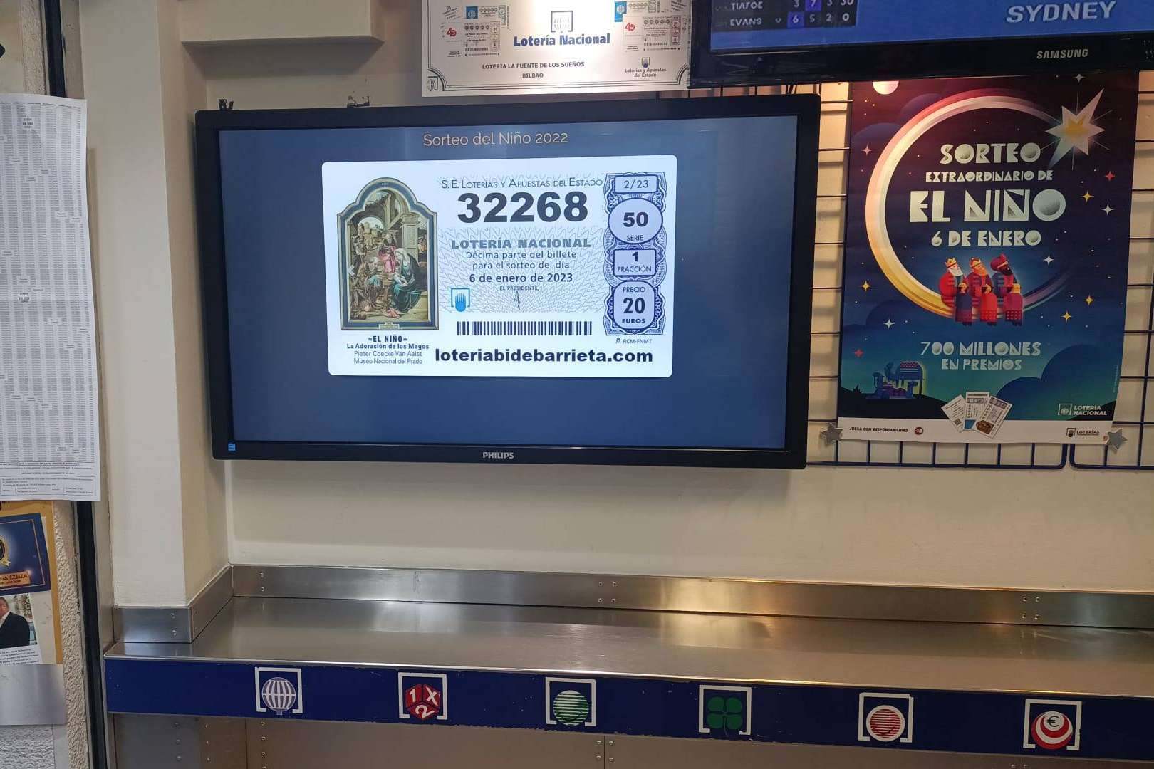 Lotería Bidebarrieta está a punto de poner otra vez el cartel de 'no hay billetes para el sorteo del Niño'
