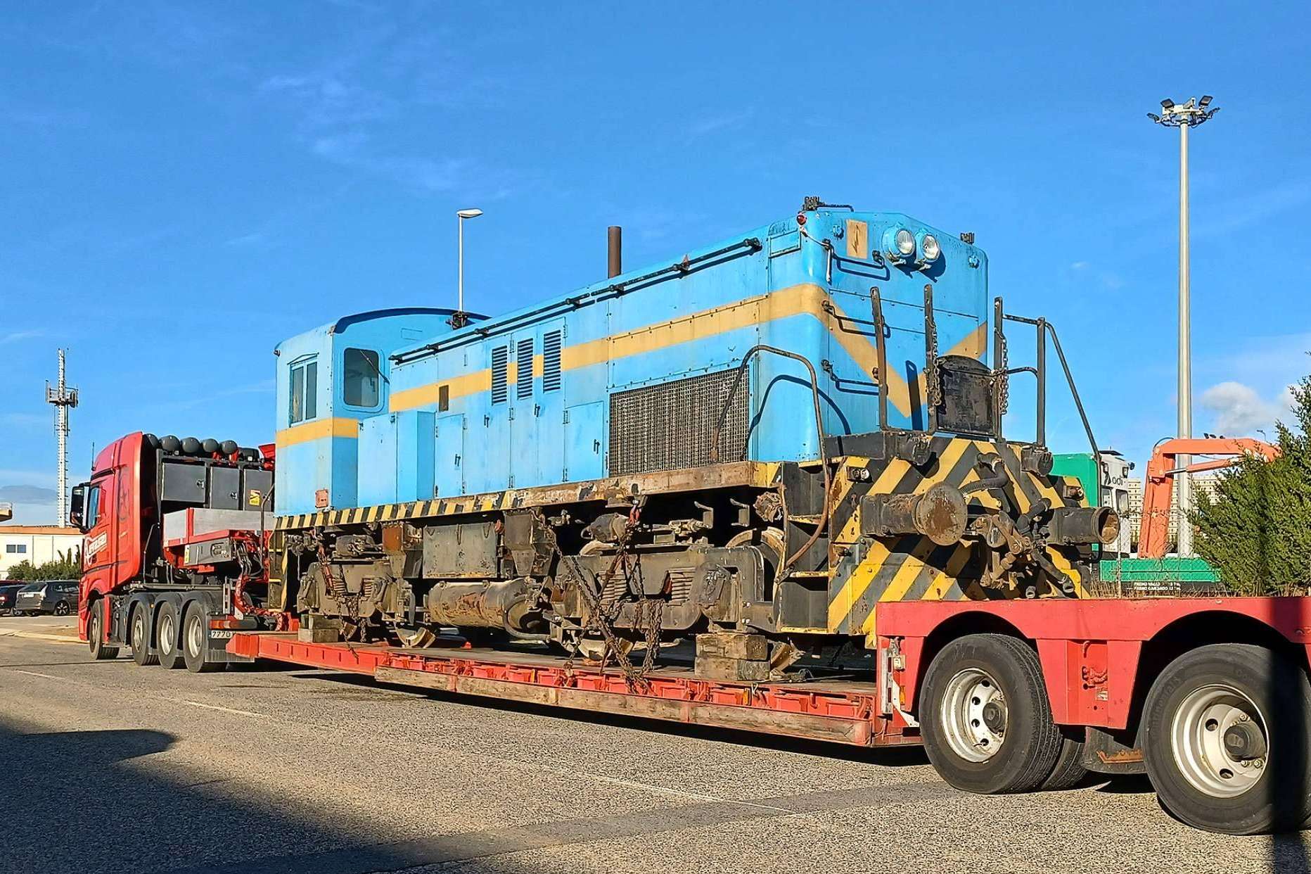 Una locomotora militar estadounidense preservada por la Fundación del Patrimonio Ferroviario