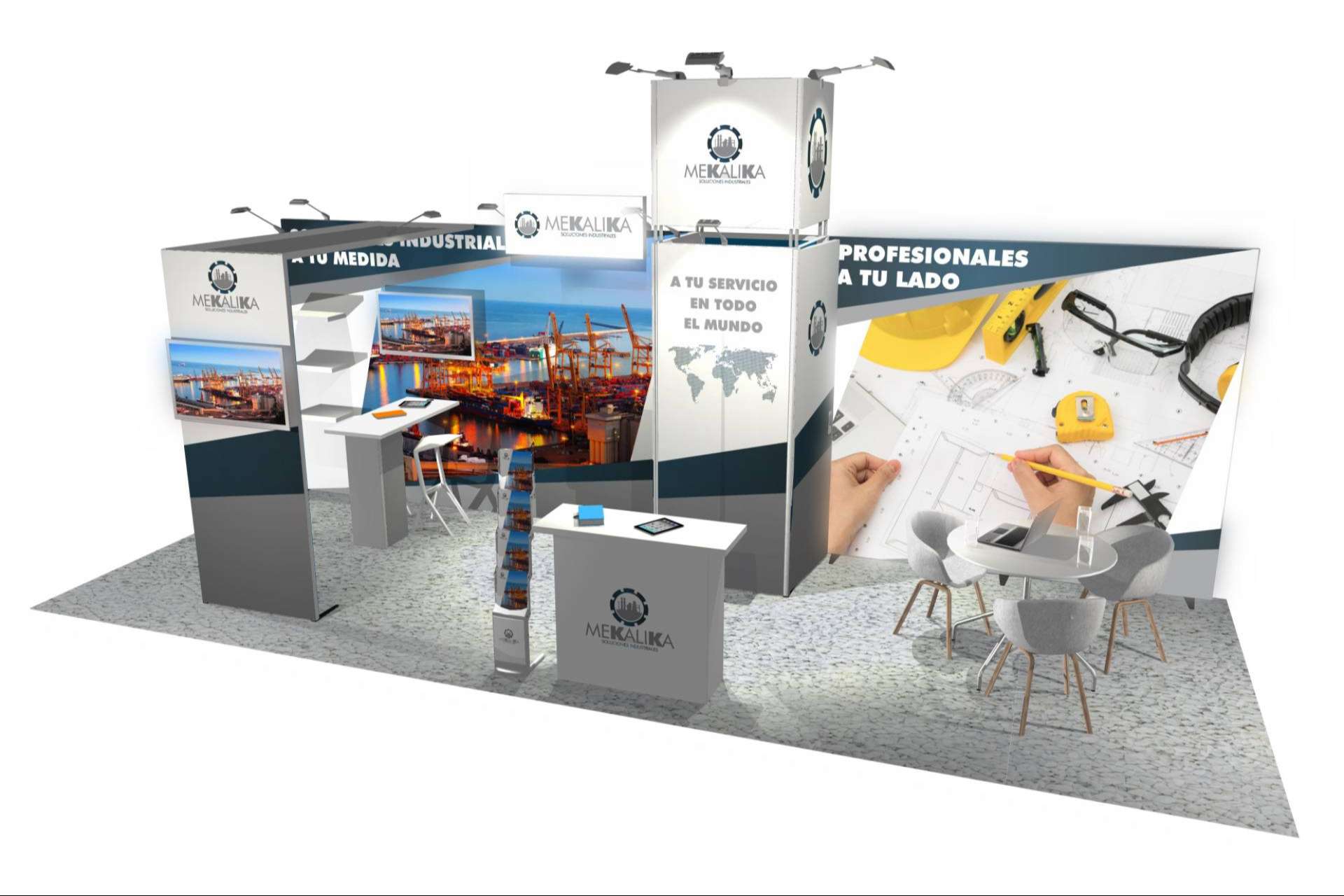 El renting para un stand portátil, por Olika