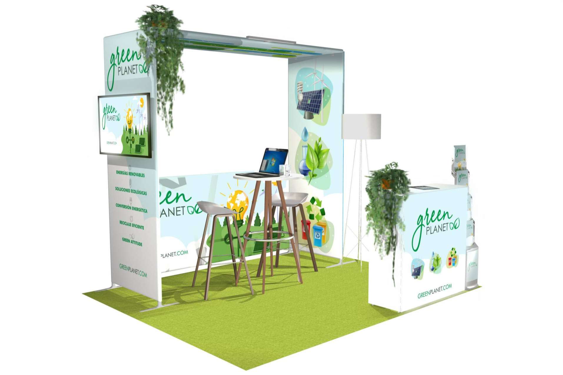 Stands portátiles para los congresos médicos, por Olika