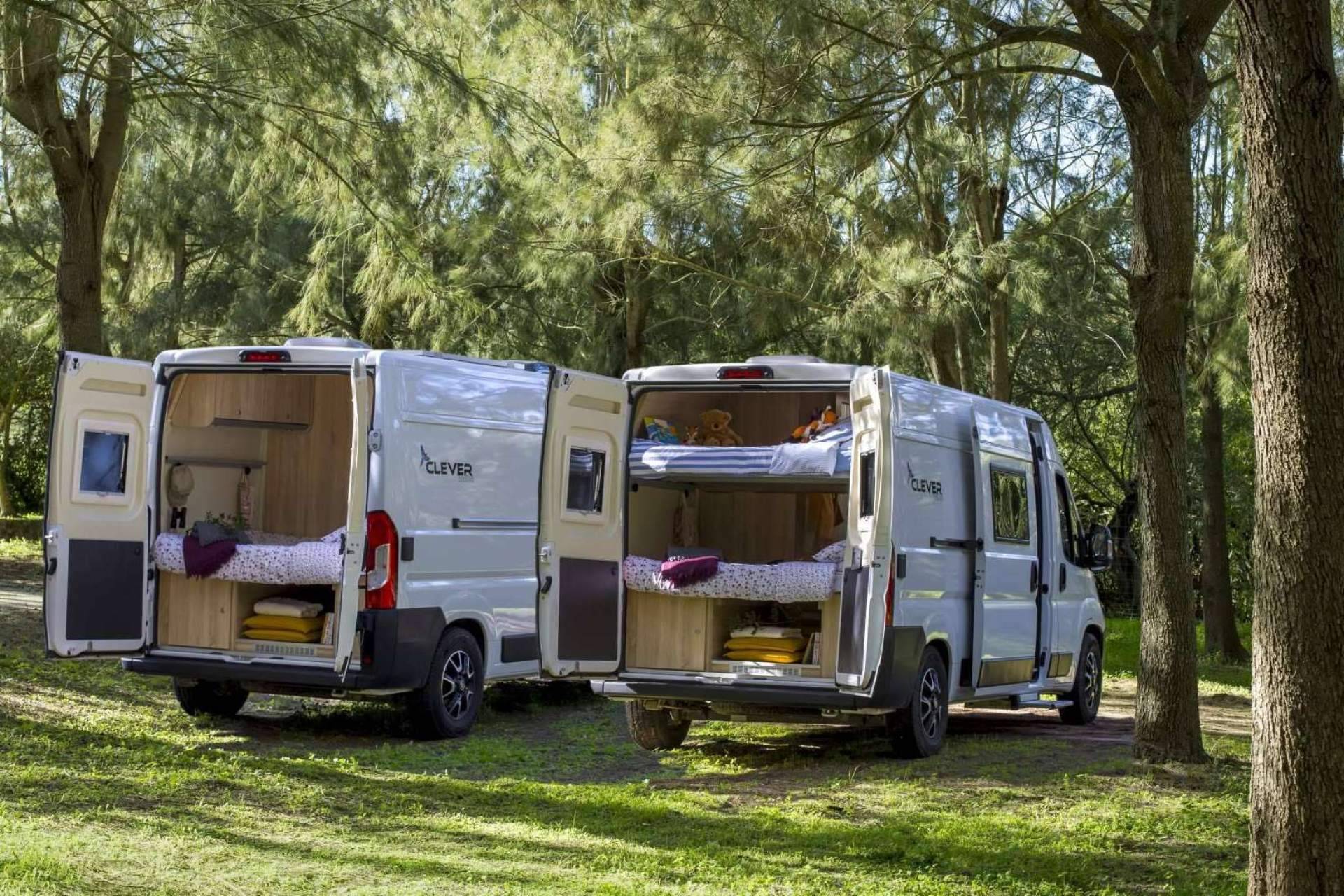 Clever Vans y Pössl disponen de furgonetas camper totalmente equipadas