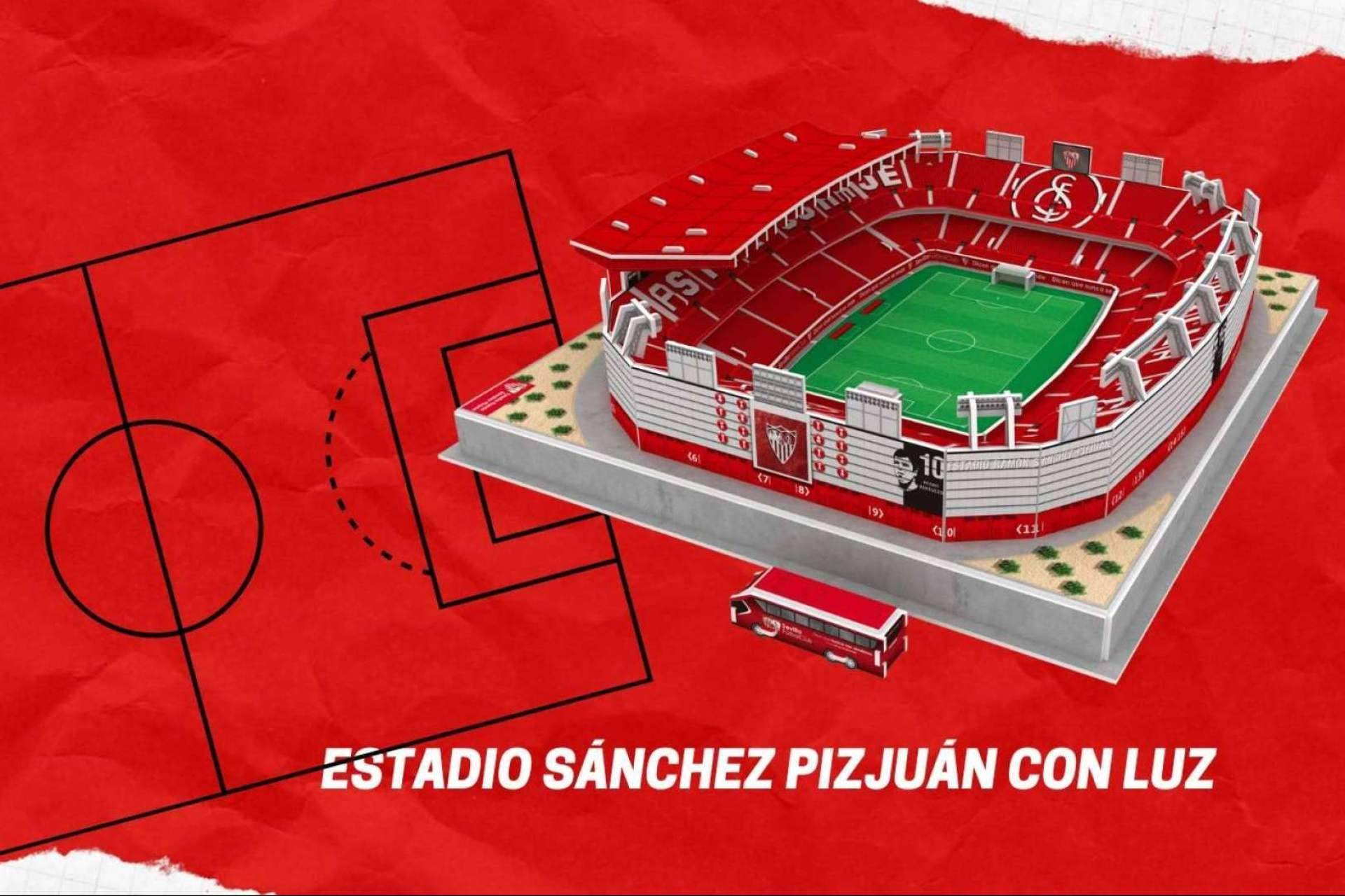 Cuáles son las ventajas del puzzle 3D del Estadio Sánchez Pizjuán con luz