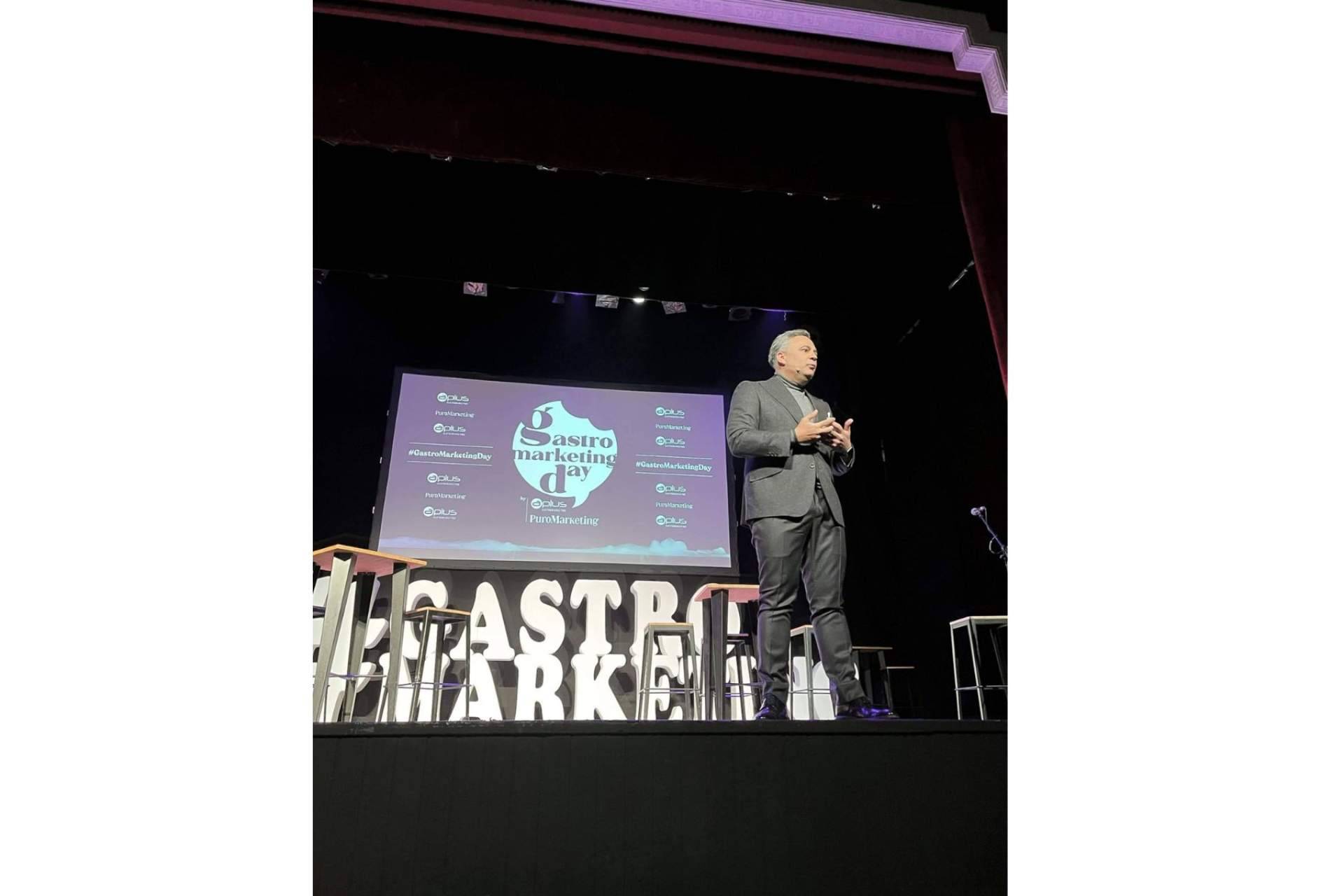 El Gastromarketing Day tiene éxito en Madrid, lleno en el Teatro Amaya con el marketing gastronómico de Aplus Gastromarketing y Puromarketing