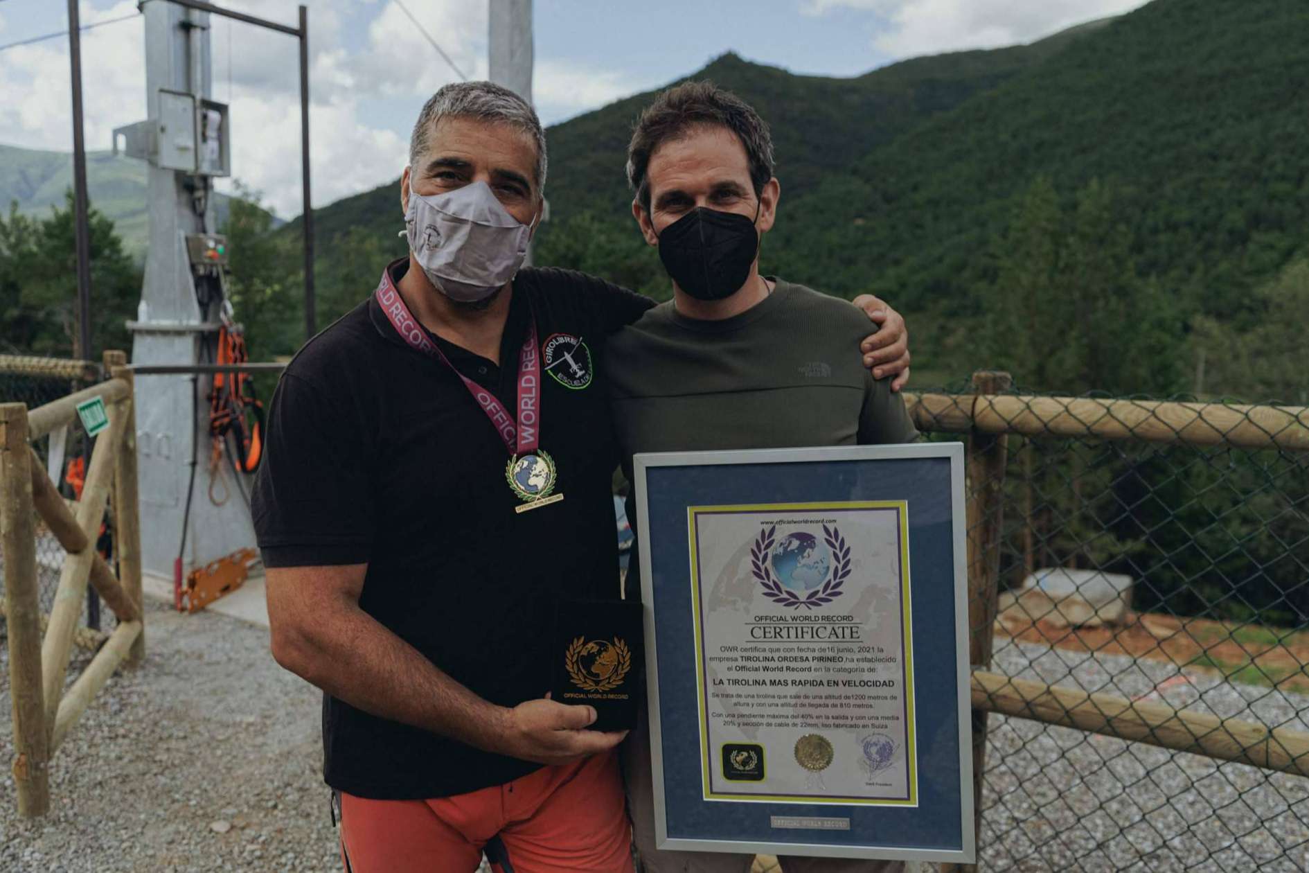 Tirolina Ordesa Pirineos es la más rápida del mundo