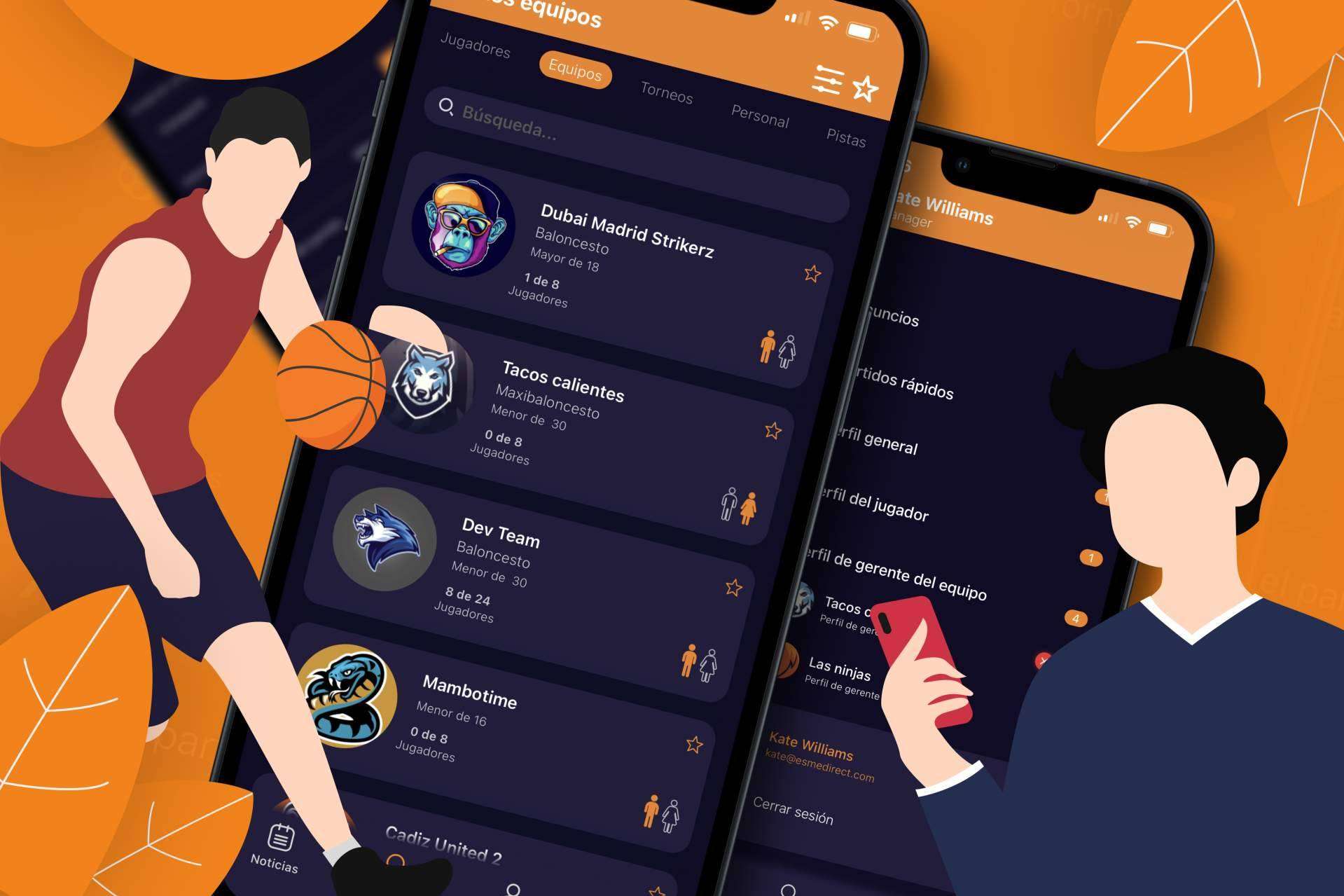 Esmesoft es una app para las personas que quieren jugar al baloncesto, pero no sabe dónde y con quién