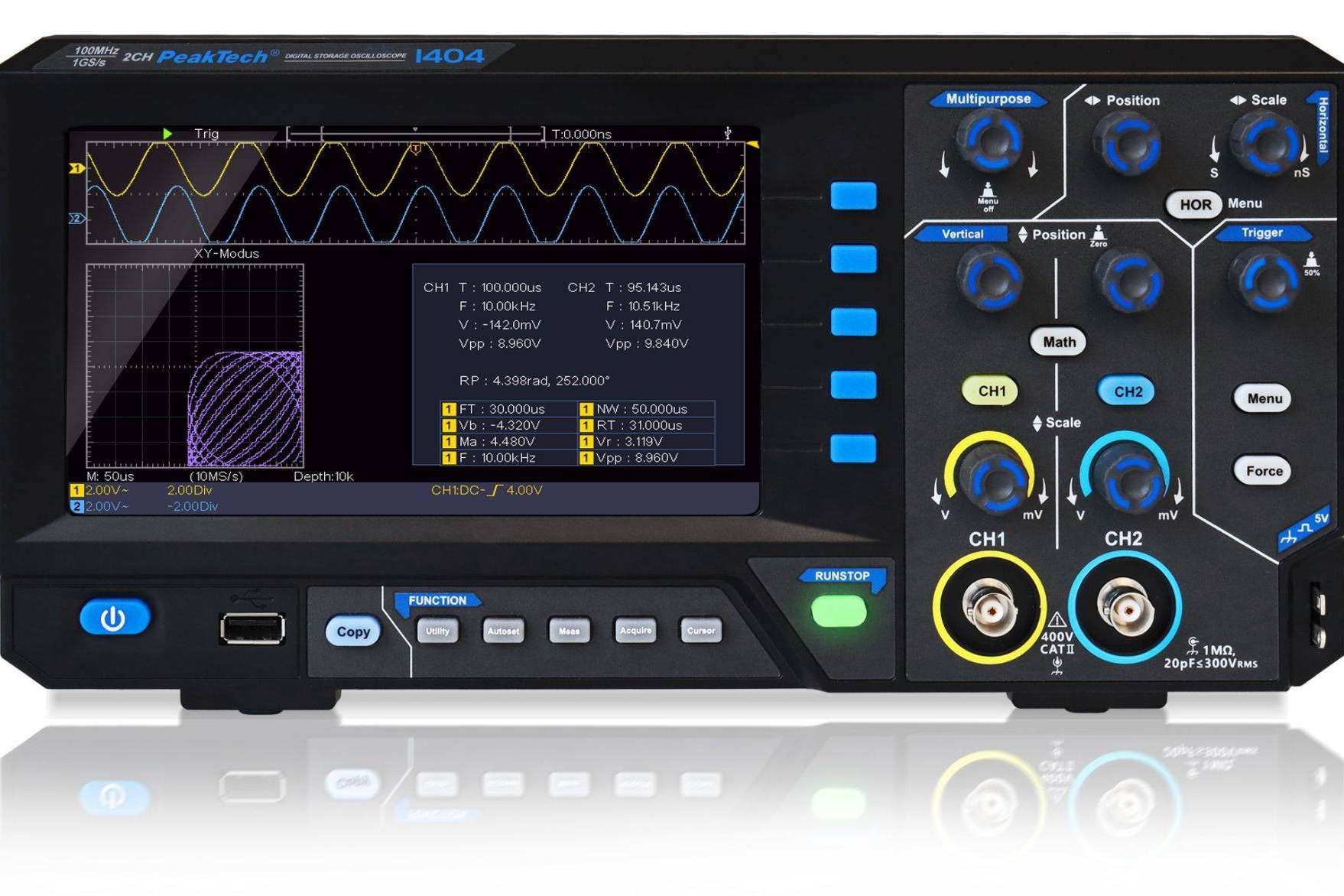 El fabricante alemán PeakTech ofrece equipos de medida eléctricos y para laboratorio electrónico, como, por ejemplo, el osciloscopio digital