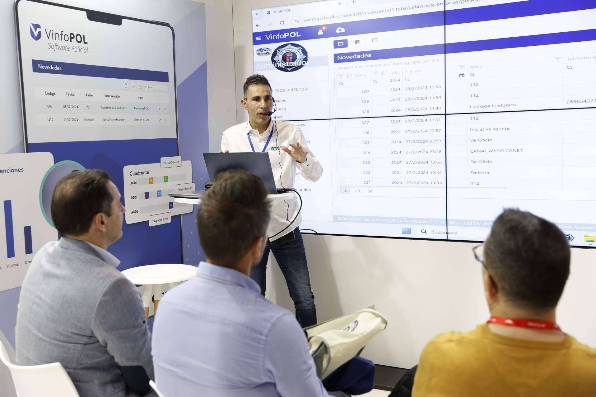 Los software policiales VinfoPOL y Discover han batido récords de asistencia en SICUR 2024