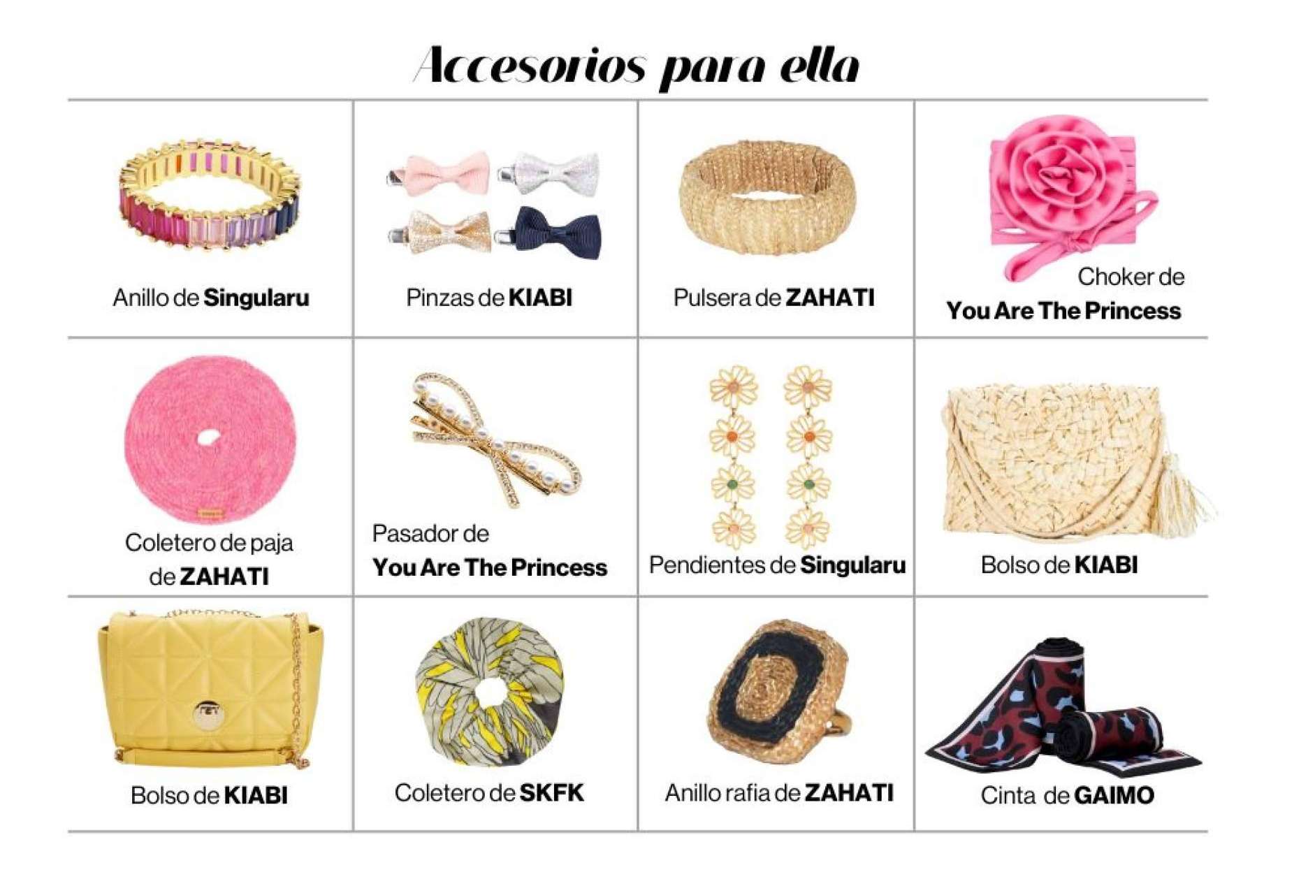 Accesorios (por menos de 30 €) que sí cumplen con el protocolo de invitada este 2024