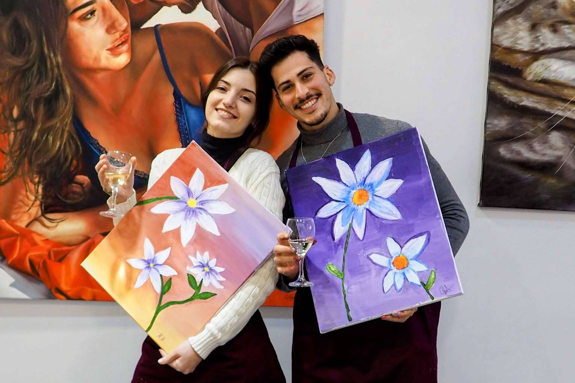 La experiencia definitiva de vino y pintura en Barcelona