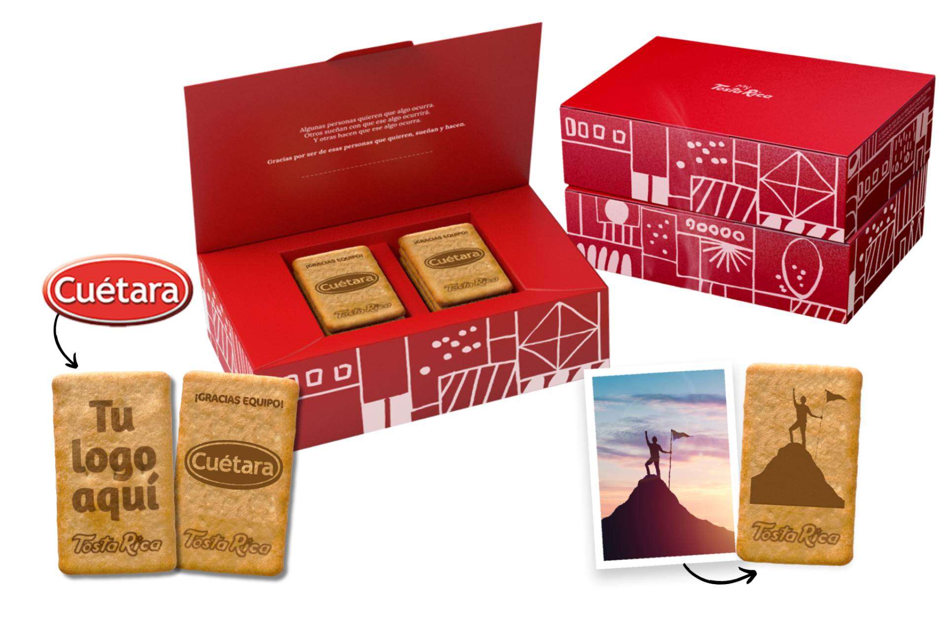 Las galletas personalizadas My TostaRica son el regalo más original para sorprender a empleados y clientes
