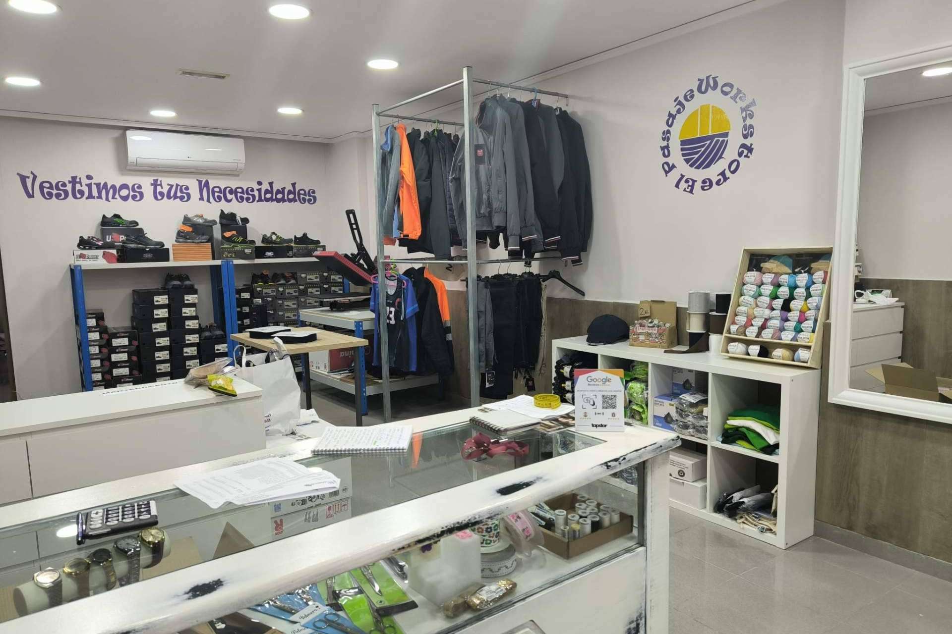 El Pasaje WorkStore, desde 2001 Mercería, Ropa laboral, personalización textil y calzado de seguridad