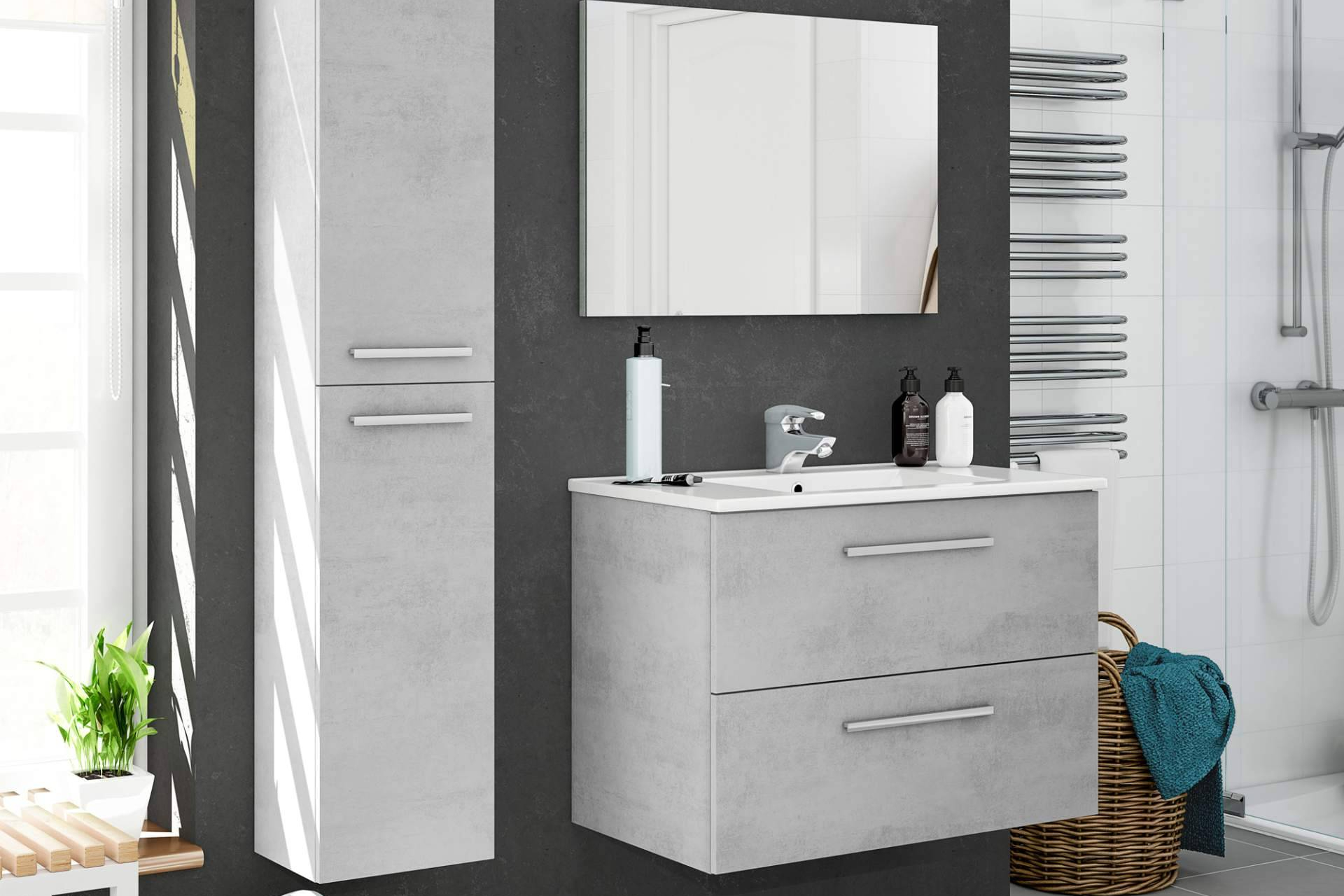 Descuentos finales en muebles de baño con lavabo y espejo incluidos en Top Mueble