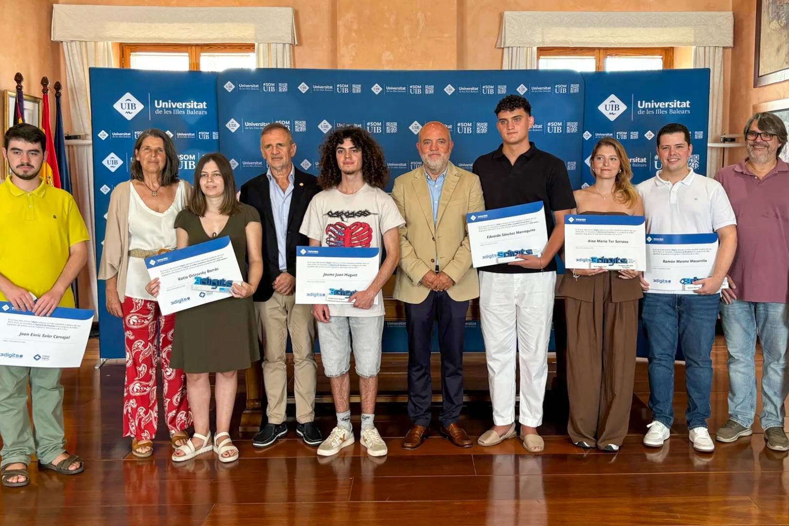 Acto de entrega de los premios 3digits 2025 en Ingeniería Informática de la UIB