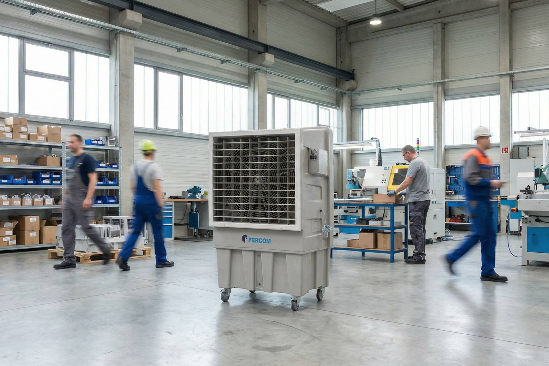 Mantener la temperatura exigida en entornos laborales es posible con climatizadores evaporativos portátiles