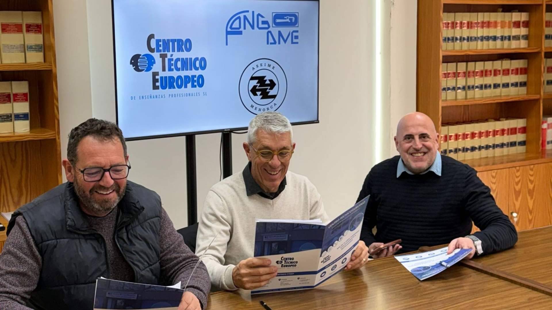 Menorca impulsa la formación de instaladores con un nuevo acuerdo entre CTEEP, FONGAME y ASEMIE