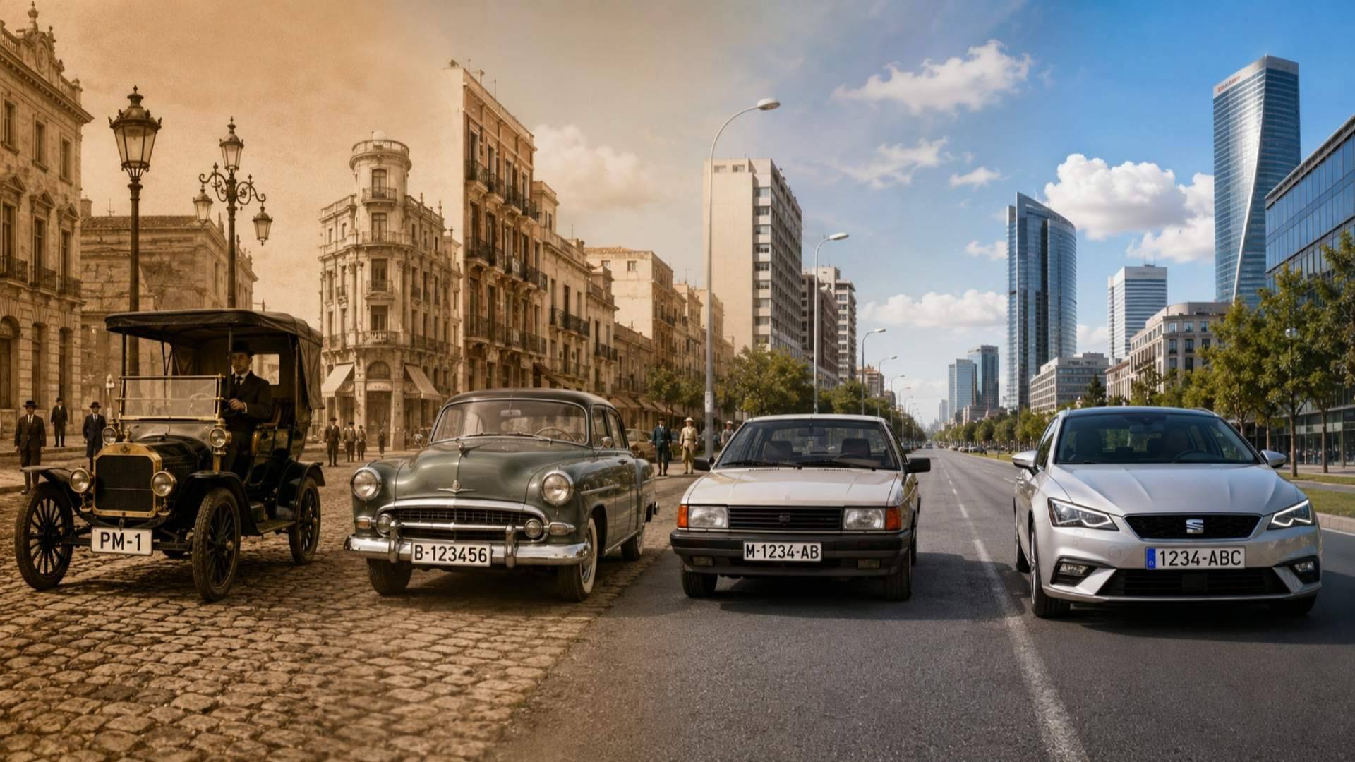 Las matrículas españolas y su transformación desde 1900 hasta la actualidad