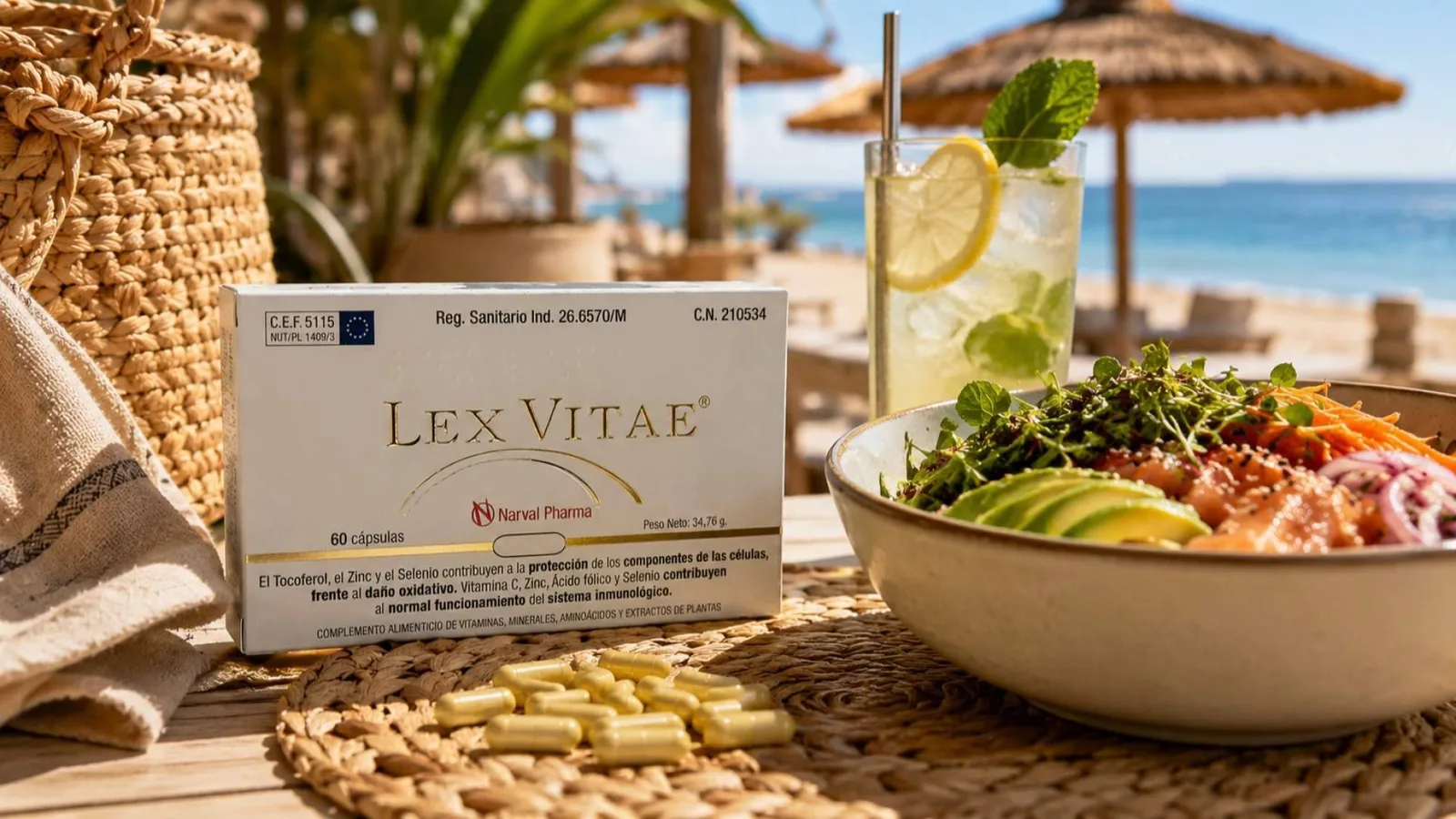 Lex Vitae Después del sol; cómo cuidar la piel desde dentro y apoyar su recuperación frente al estrés oxidativo